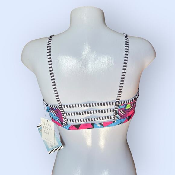 NWT Women’s Dolfin Uglies Large Bikini Swim Practice Top Multicolor Origami - Picture 4 of 10